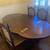 solid hardwood table with drop leaves and 4 chairs 8 thumbnail