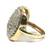 Unisex Cluster ring 10kt Yellow Gold 2 thumbnail