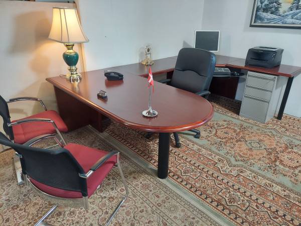 KIMBALL EXECUTIVE DESK & CONFERENCE TABLE CUSTOM BUILT 1