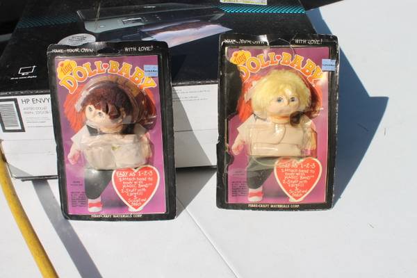 2 Vintage Fibre-Craft Tiny Doll Baby 1