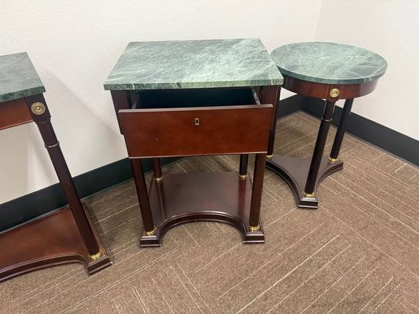 Marble Top Table with Drawer 1