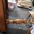 Antique Burled Oak Pedestal Table on wheels with 4 leafs 7 thumbnail