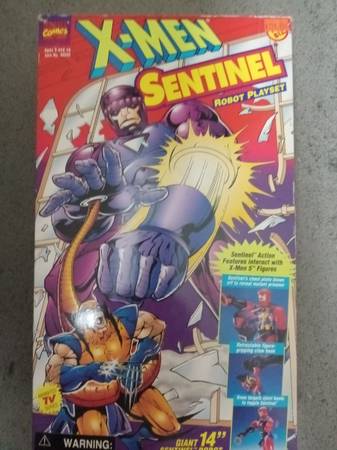 Vintage 1990s 1994 marvel comics toy biz XMEN SENTINEL robot playset action figu 1
