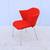 Contemporary Modern EOOS for Coalesse Capa Stackable Red Guest Chair 8 thumbnail