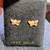 (Never worn) 14K Gold Butterfly Earrings with Cubic Zirconia 7 thumbnail
