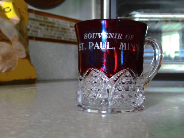 St. Paul Souvenir Ruby Flashed Mini Mug 1