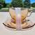1 Vintage Fostoria Glass Amber Cup and Saucer Set 2 thumbnail