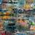 Large Vintage abstract cityscape painting 7 thumbnail
