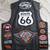 LEATHER MOTORCYCLE VEST WITH PINS AND PATCHES 1 thumbnail