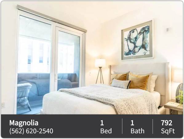 $2,910 / 1br - 792ft2 - Affordable convenience at The Magnolia! Washer & Dryer in unit (Long Beach)63952932864898121