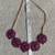 Charming Charlie purple flower statement necklace 4 thumbnail