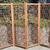 vintage solid teak 4 panel PARTITION ROOM DIVIDER in geometric design 2 thumbnail
