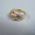 14K solid gold ring domed frosted texture excellent cond size 6-1/2 1 thumbnail