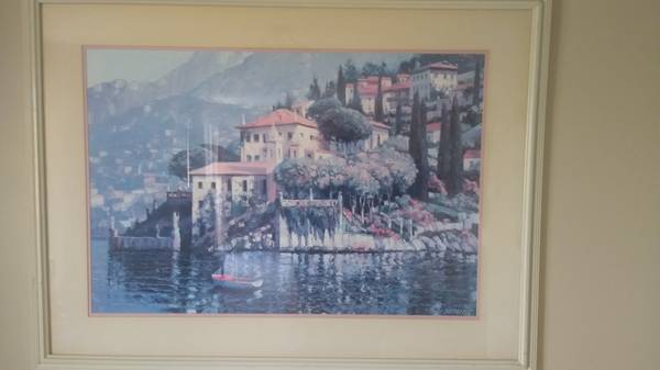 Large Howard Behrens print with custom frame, 41 x 31 1