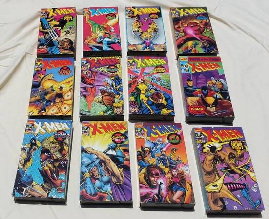X-Men: The Animated Series...set of 12 VHS vintage tapes 1
