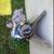 Beautiful Brunette garden fairy statue with wings & holding flowers approx 34.5 4 thumbnail