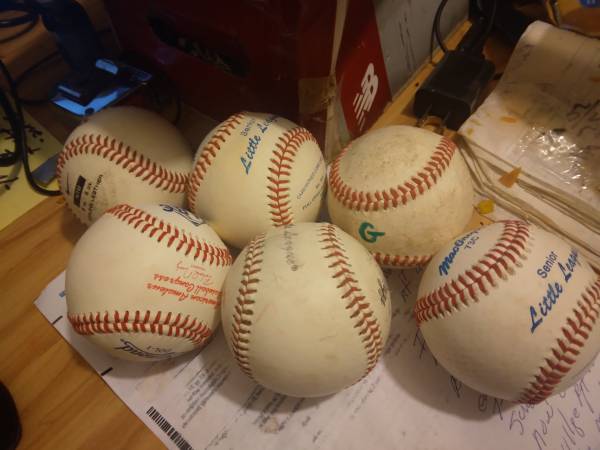 leather baseballs   6 of them 1