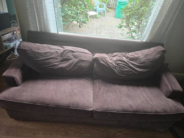 FREE* Brown Microfiber Sofa - HILLSDALE pickup 1