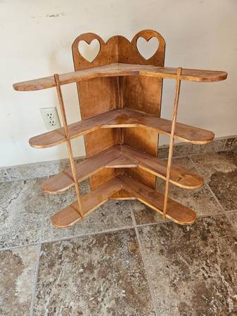 Beautiful handmade spice rack? wood corner shelf 1