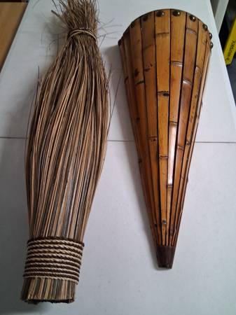 Bamboo Wall Sconce W/Reed insert 1