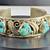 Native American Sterling Silver & Turquoise Cuff Bracelet Gorgeous 1 thumbnail