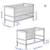 IKEA SUNDVIK crib to convertible toddler bed in white 2 thumbnail
