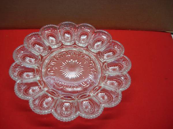 NEW 11 " DIAMETER CLASS DEVILED EGG PLATE 1