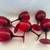 Set Of Six Vintage Hand Blown Ruby Red 4 3/4" Wine Glasses Goblets 5 thumbnail