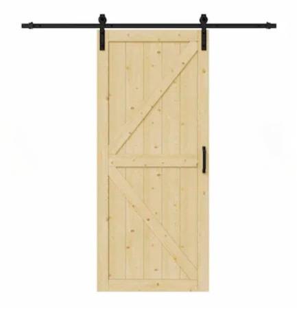 48" x 80" NATURAL WOOD BARN DOOR - ALLNEW 1