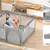 New Playpen (51”×51”) for Baby and Toddlers (Grey) + Pull up Rings! 8 thumbnail