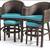 Frontgate Double-Seated Balcony Lounge Two Ottomans Table 8 thumbnail
