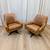 West Elm Lucas MCM Leather Swivel Chairs Pair Free Delivery 4 thumbnail
