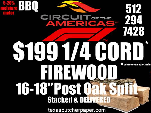 Firewood Delivered & Stacked OR PICKUP SALE !! F1 FORMULA 1 Special 1