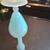 Stelvia Italian 'Opalina Fiorentina' Blue Glass Vase 10x3" 5 thumbnail