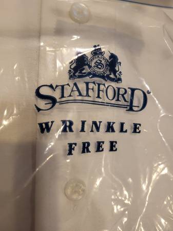 Men 17 neck Stafford white wrinkle-free dress shirts, new in package - clothing & accessories - by owner - apparel... Men 17 neck Stafford white wrinkle-free dress shirts, new in package - clothing & accessories - by owner - apparel...