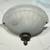 Pair Wall Sconces Milky Marbled Glass Half-Round Fluted 3 thumbnail
