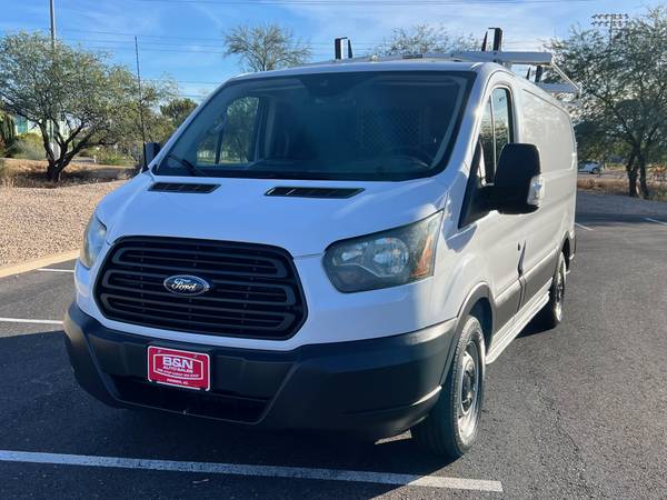 2016 FORD TRANSIT T150 CARGO VAN WORK TRUCK WITH SHELVES & LADDER RACK 1