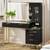 4ft BLACK/GOLD LED LIT DRESSING TABLE -ALLNEW 1 thumbnail
