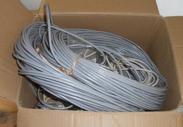 Box of CAT 5 wires over 100 ft  2 new Rolls included 1