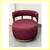Village West Design Custom Made Swivel Club Chairs In Raspberry 10 thumbnail