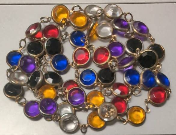 Vintage Open Back Bezel Set Lucite Simulated Crystal 1