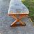 Entryway 50" Upholstered Bench with X-shaped Solid Wood Legs 5 thumbnail