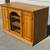 Solid Oak Stereo/Media Cabinet with Glass Door + Media Shelves 3 thumbnail