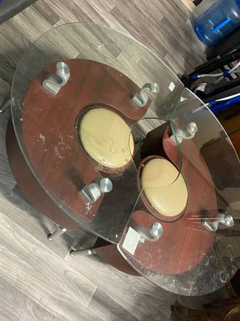 Two piece table with stools 1