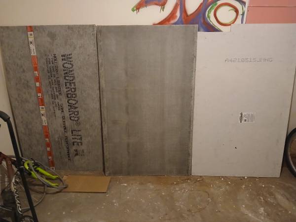 3 sheets cement backer board 1