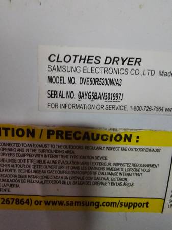 Samsung electric dryer 1