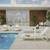 2 Pack) White Metal Comm'l Grade Sling Chaise Lounged with Wheels NEW 2 thumbnail