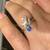 Natural Diamonds and Natural Sapphire 14K Gold White Gold Ring (Size 6 15 thumbnail