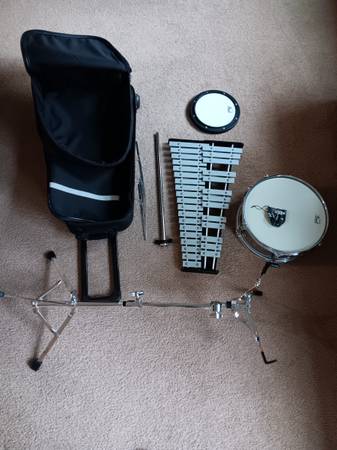 Drum practice set Snare drum Bells rolling bag 1