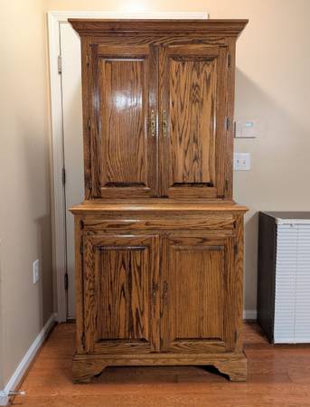 Solid Oak Credenza 1